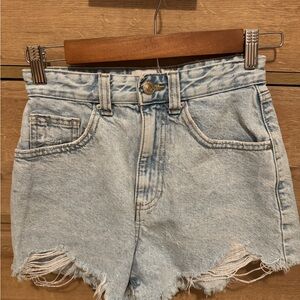 Cotton On Blue Jean Shorts Distressed High-Waisted